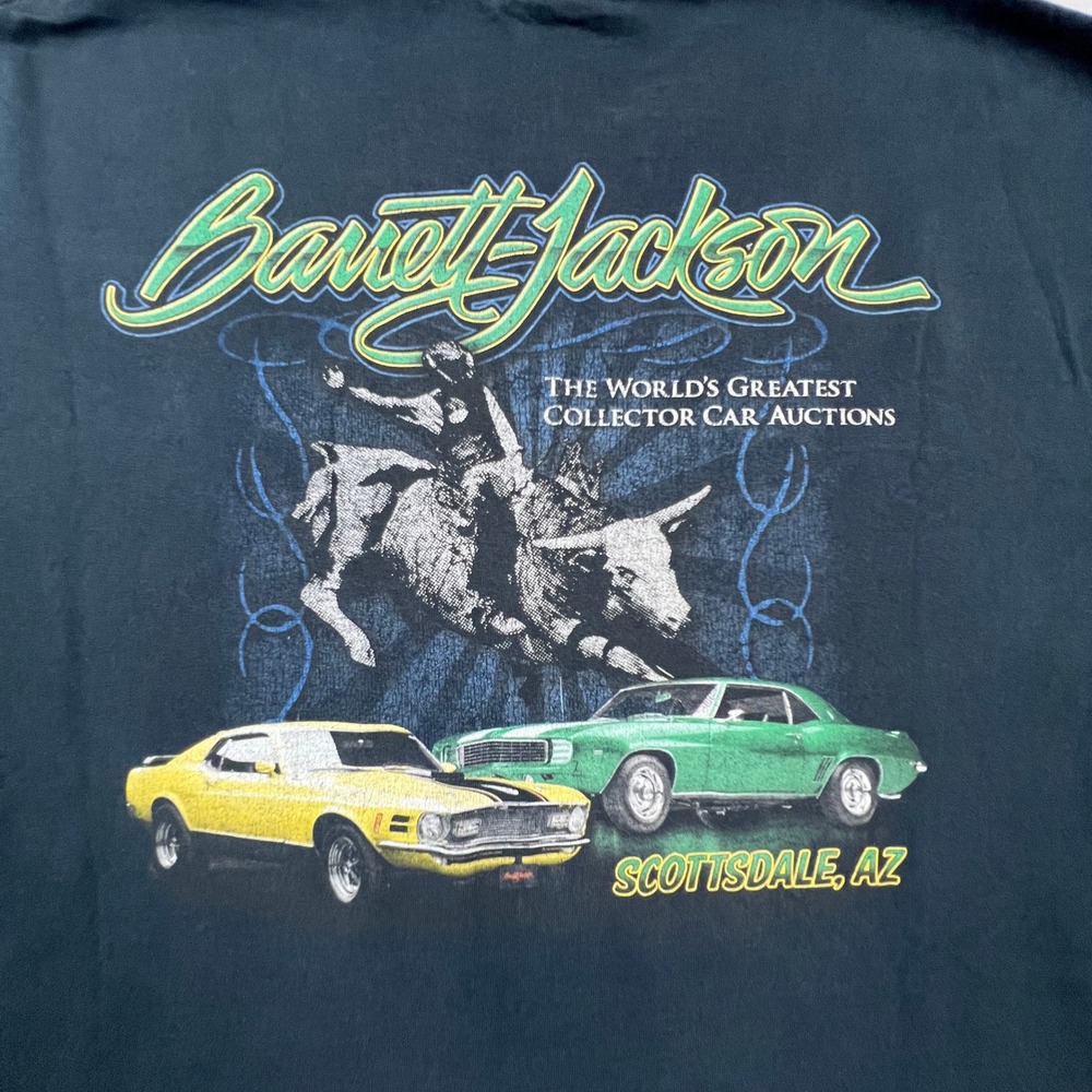 Gildan Barrett-Jackson T-Shirt Mens 2XL Black Collector Car Auction Graphic Tee